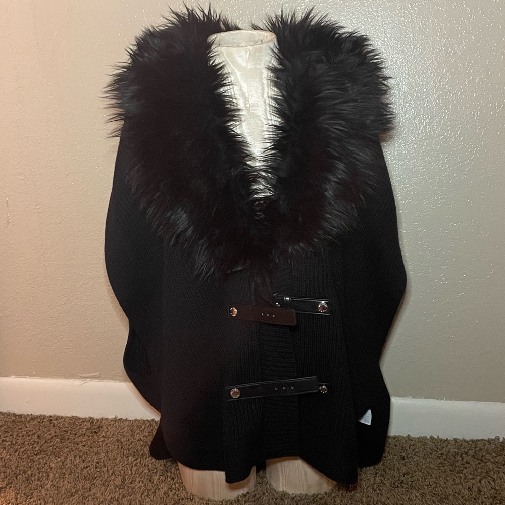 Michael Kors Ribbed Faux Fur Sweater Vest